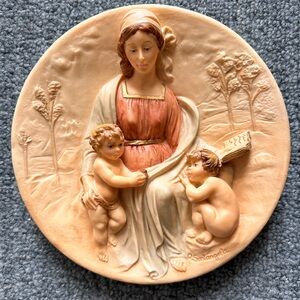 Italian Studio Dante La Madonna Il Dono della Saggezza Collector Plate